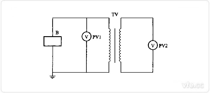 采用電壓互感器作標(biāo)準(zhǔn)器檢定數(shù)字高壓表的線路圖 采用電壓互感器作標(biāo)準(zhǔn)器檢定數(shù)字高壓表的線路圖